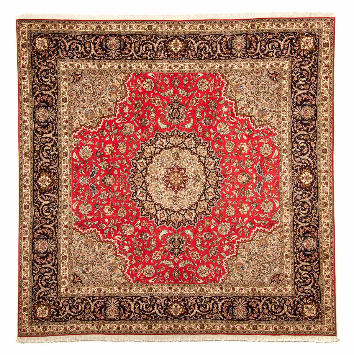 Tapis persan - Tabriz - Royal carré  - 257 x 254 cm - rouge