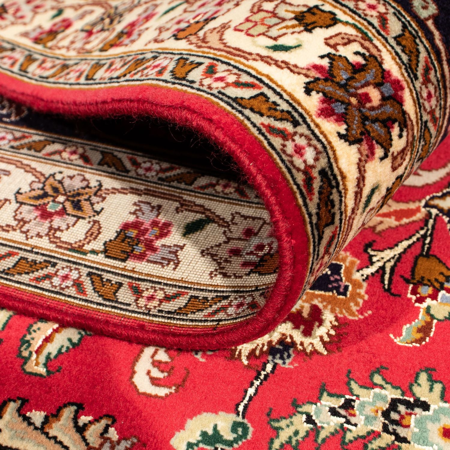 Tapis persan - Tabriz - Royal carré  - 257 x 254 cm - rouge