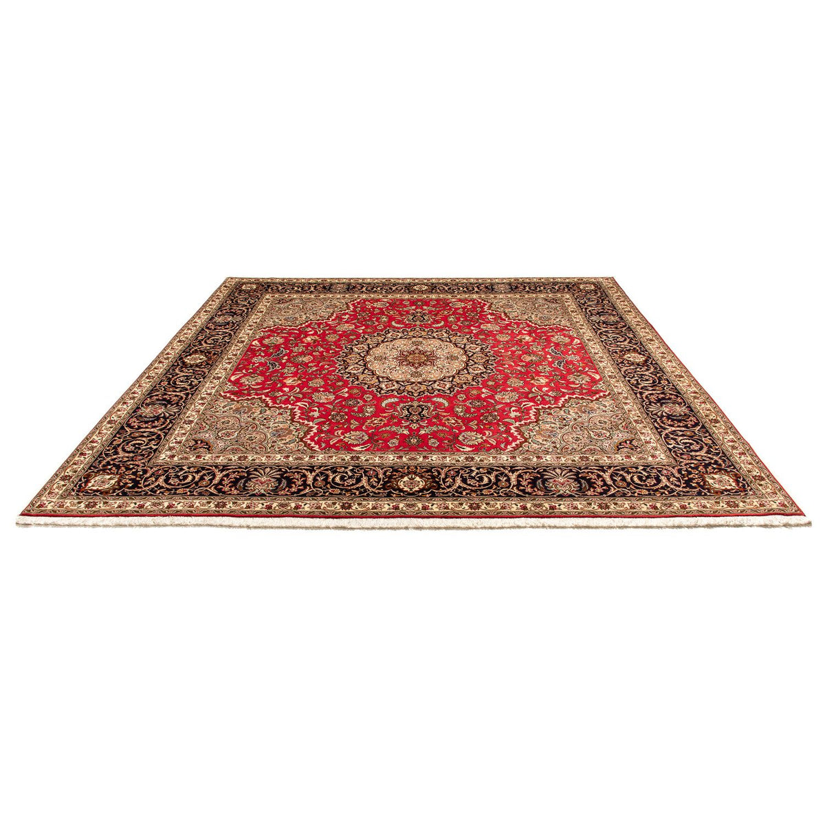 Tapis persan - Tabriz - Royal carré  - 257 x 254 cm - rouge