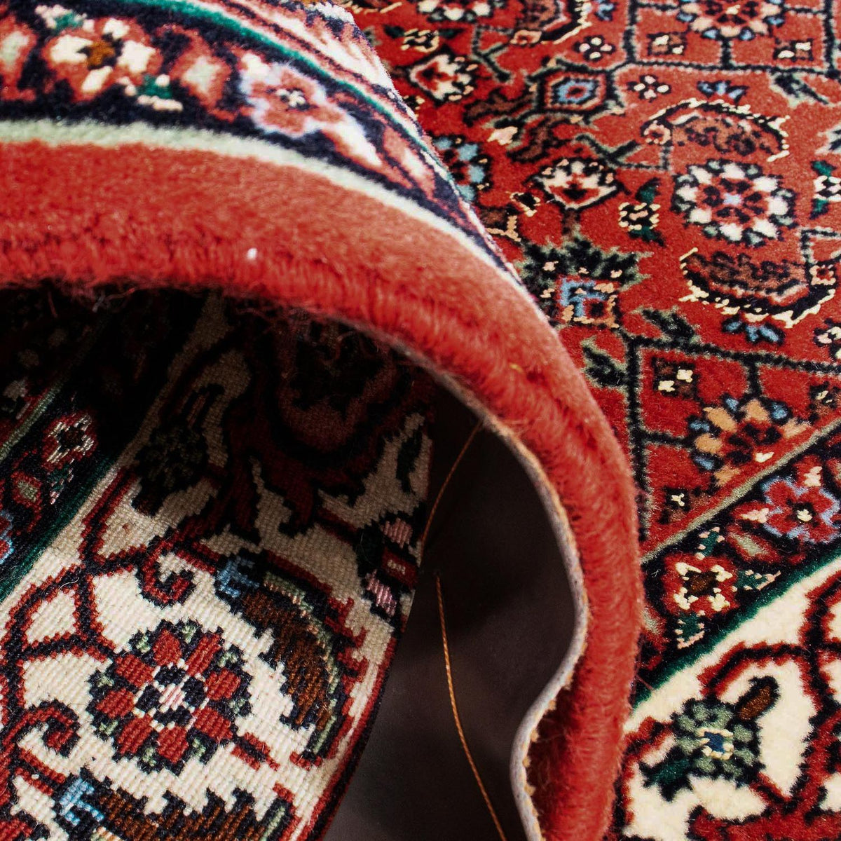 Tapis persan - Bidjar carré  - 97 x 95 cm - rouge