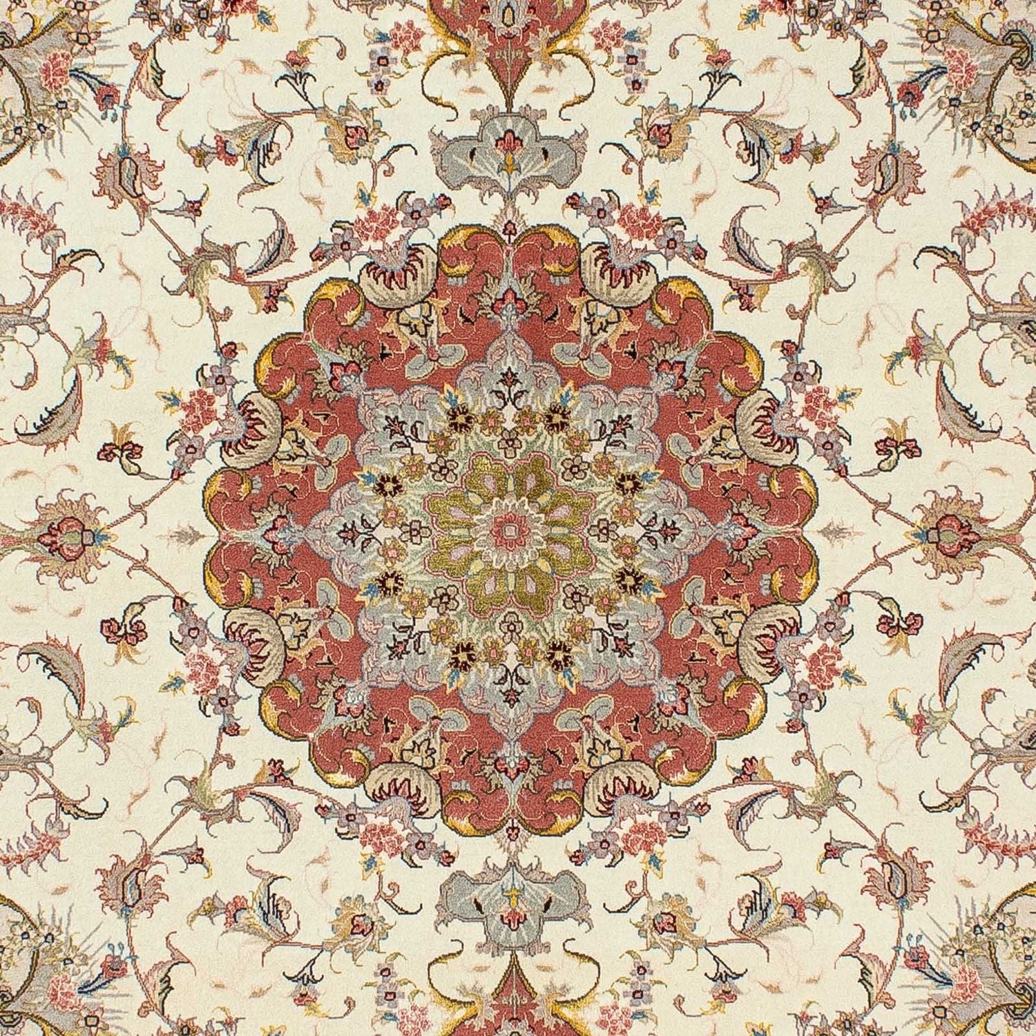 Tapis persan - Tabriz - Royal - 198 x 150 cm - beige