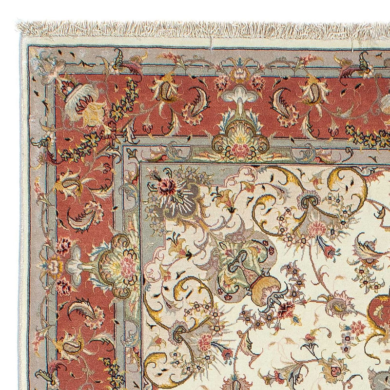 Tapis persan - Tabriz - Royal - 198 x 150 cm - beige