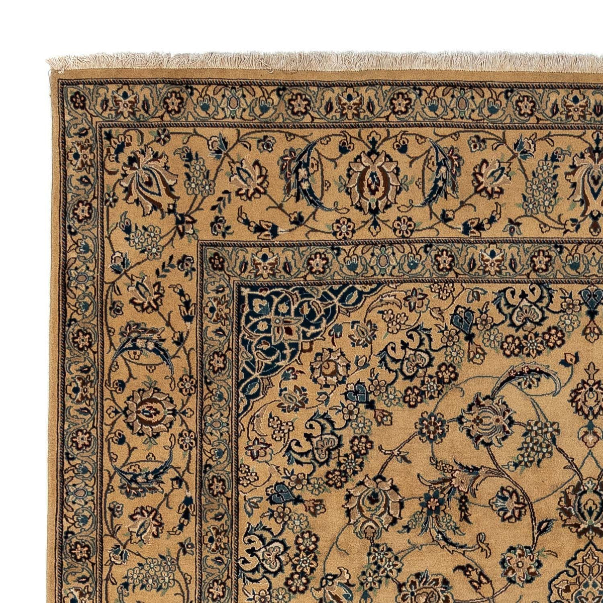 Tapis persan - Nain - Royal - 343 x 242 cm - marron clair