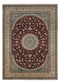 Tapis persan - Nain - Royal - 344 x 245 cm - rouge foncé