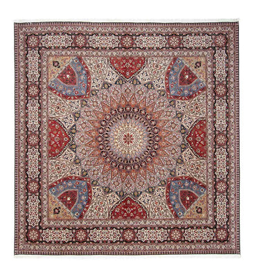 Tapis persan - Tabriz - Royal carré  - 300 x 298 cm - multicolore