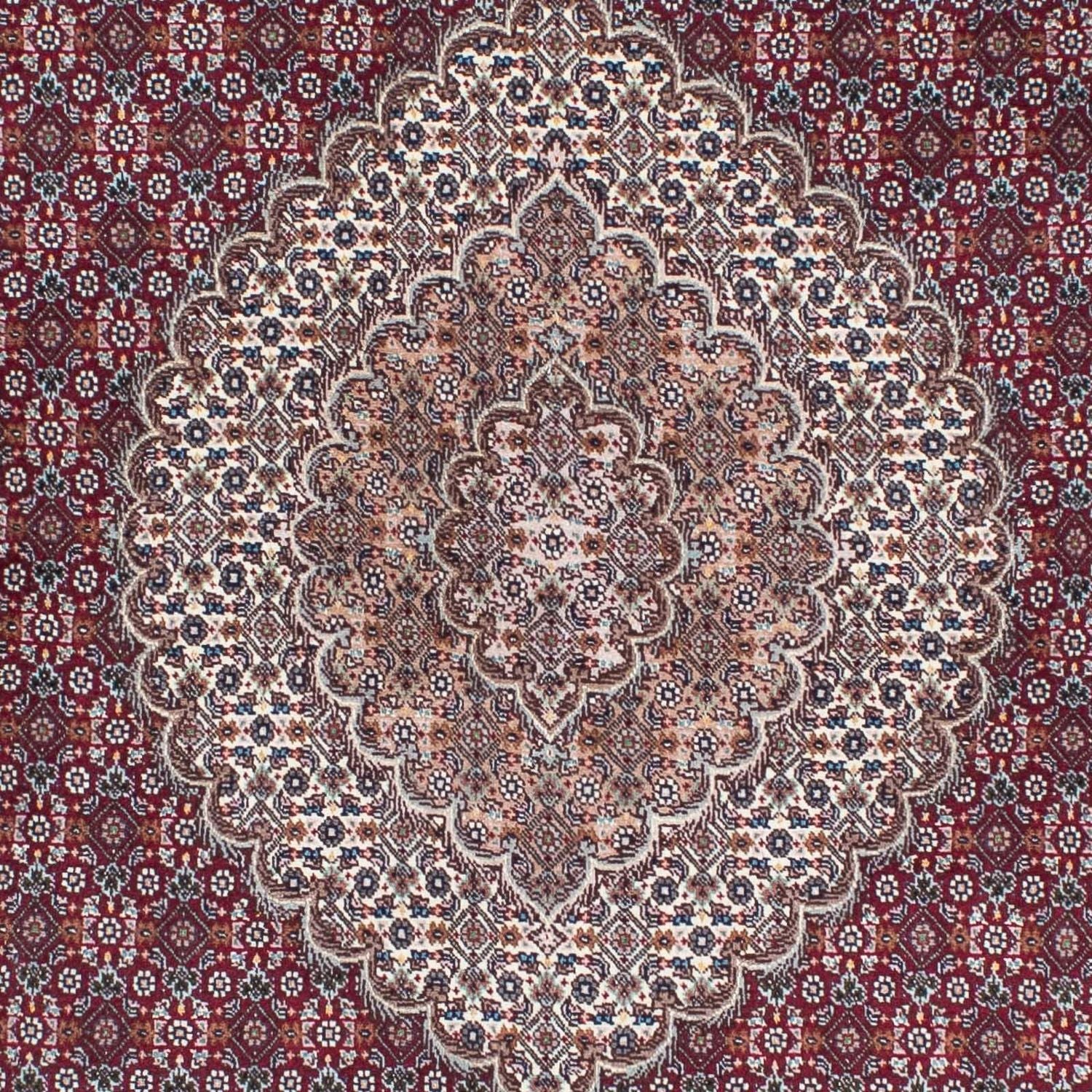 Tapis persan - Tabriz - 210 x 152 cm - rouge foncé