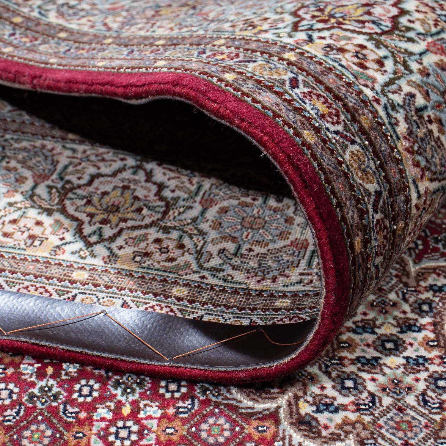 Tapis persan - Tabriz - 210 x 152 cm - rouge foncé