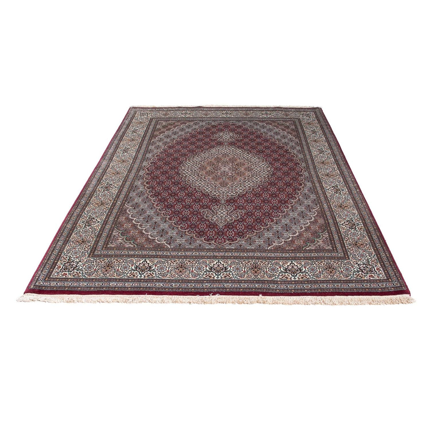 Tapis persan - Tabriz - 210 x 152 cm - rouge foncé