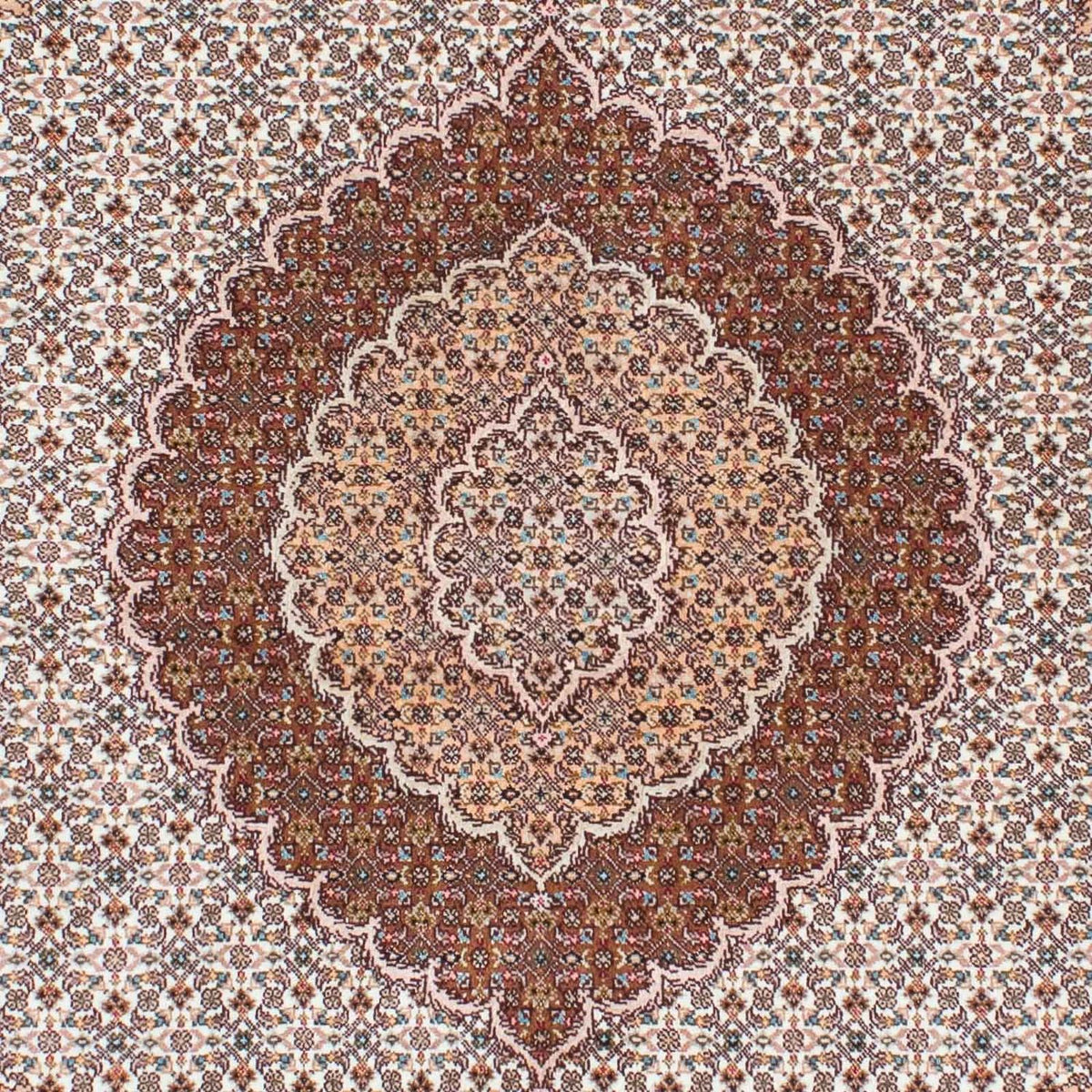 Tapis persan - Tabriz - 214 x 154 cm - marron clair