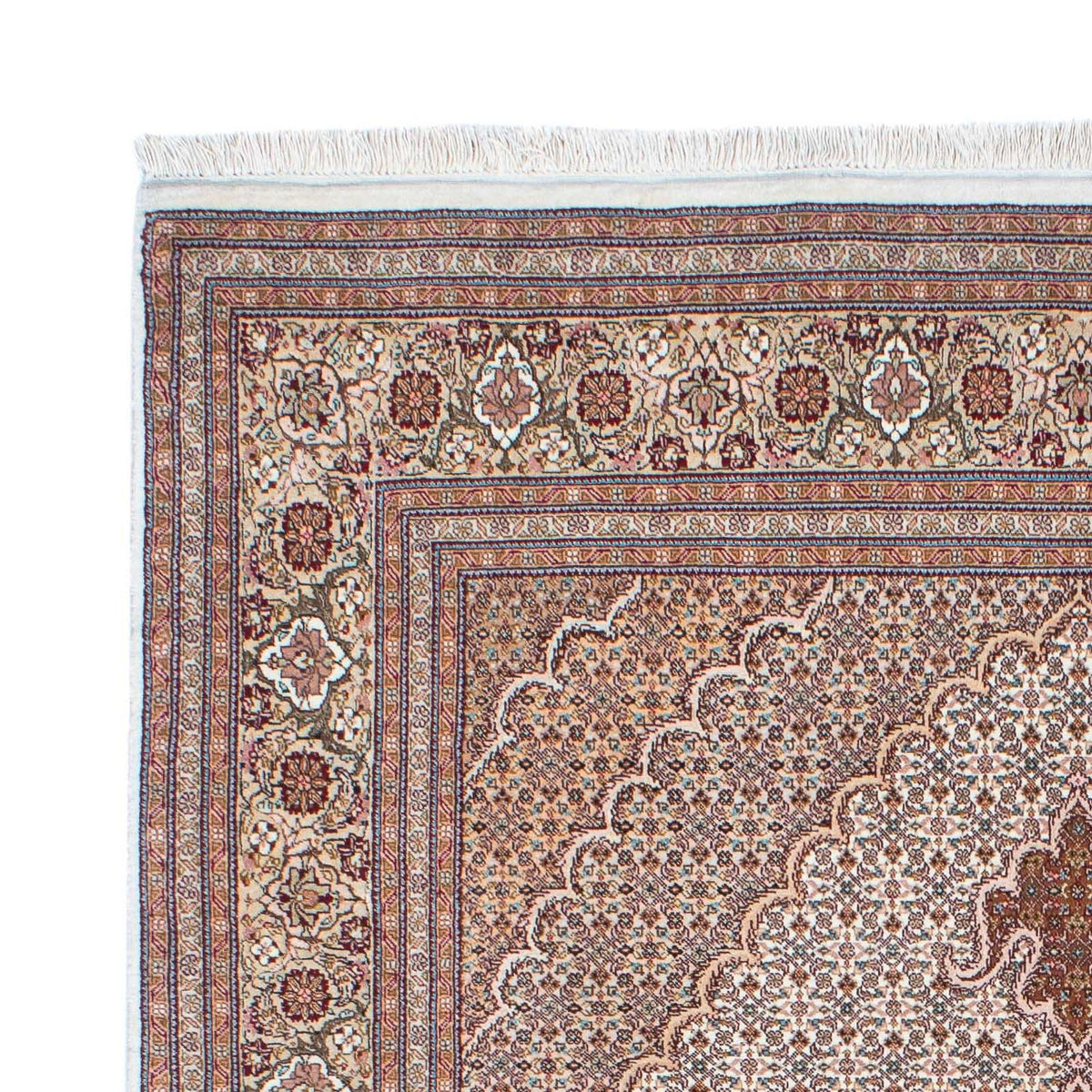Tapis persan - Tabriz - 214 x 154 cm - marron clair
