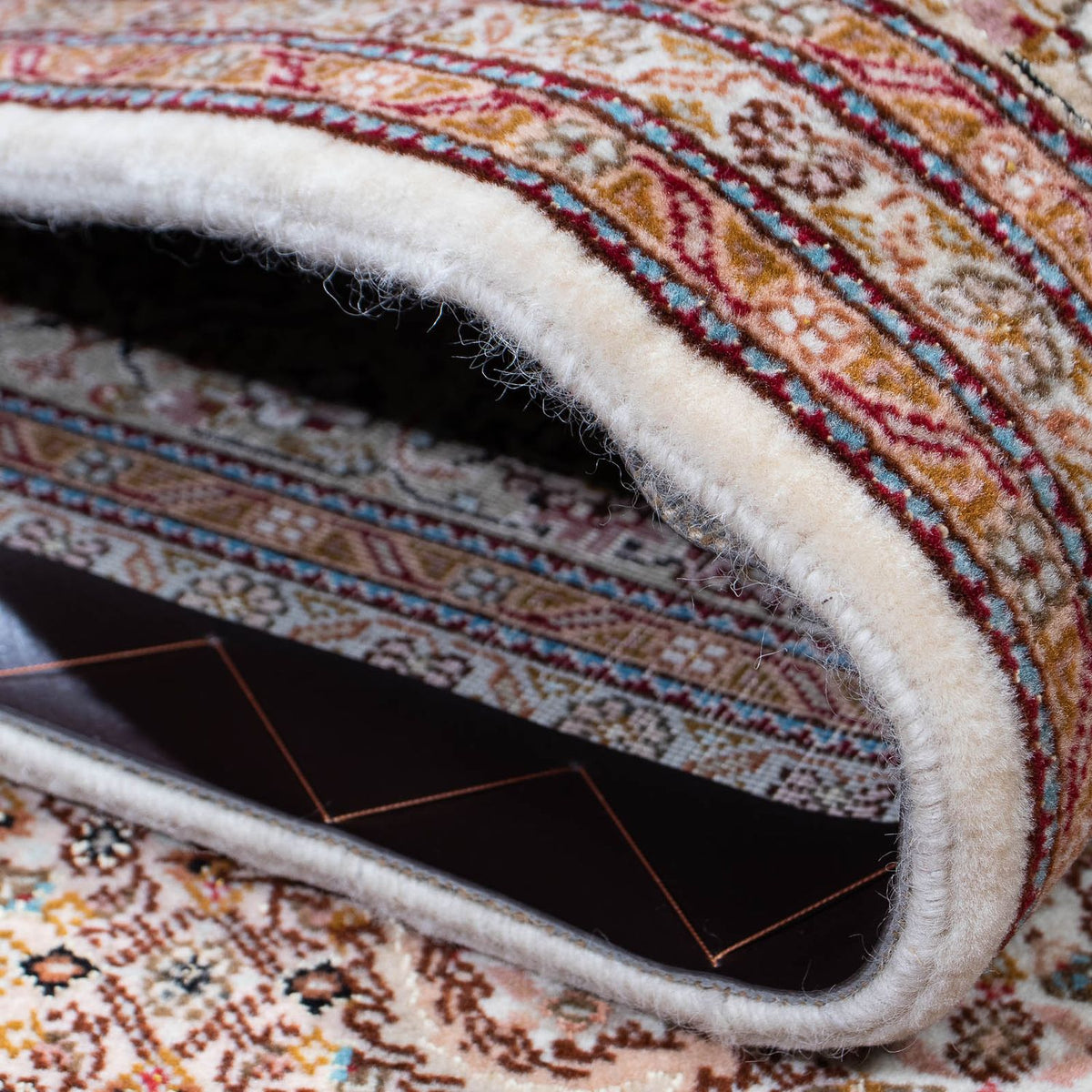 Tapis persan - Tabriz - 214 x 154 cm - marron clair