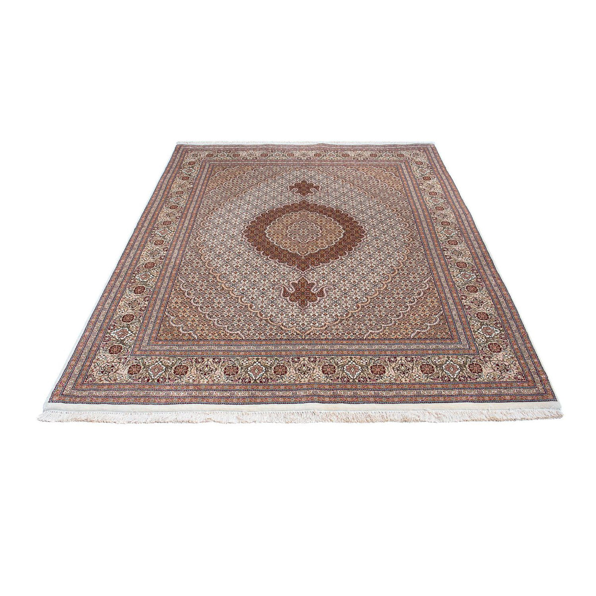 Tapis persan - Tabriz - 214 x 154 cm - marron clair