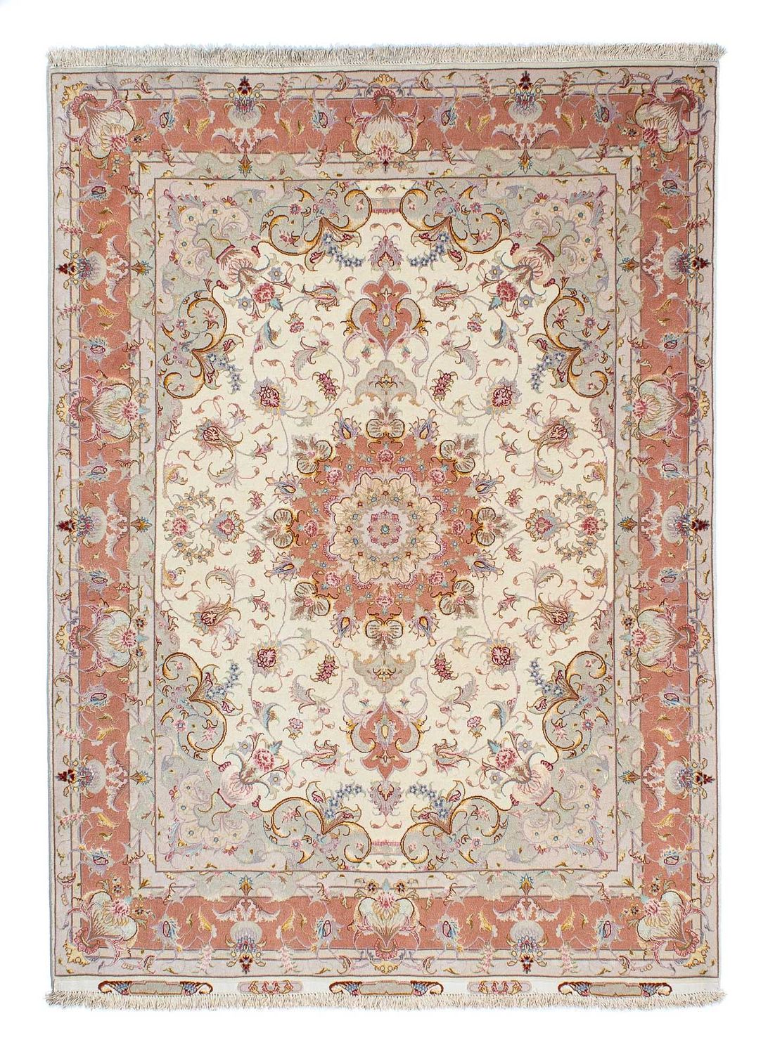 Tapis persan - Tabriz - Royal - 205 x 152 cm - beige