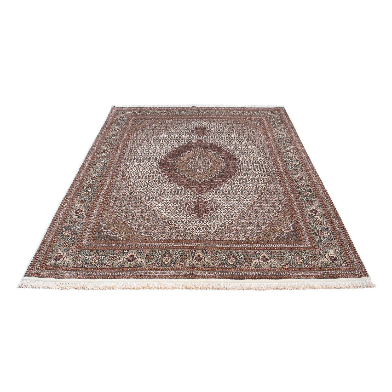 Tapis persan - Tabriz - 210 x 152 cm - beige