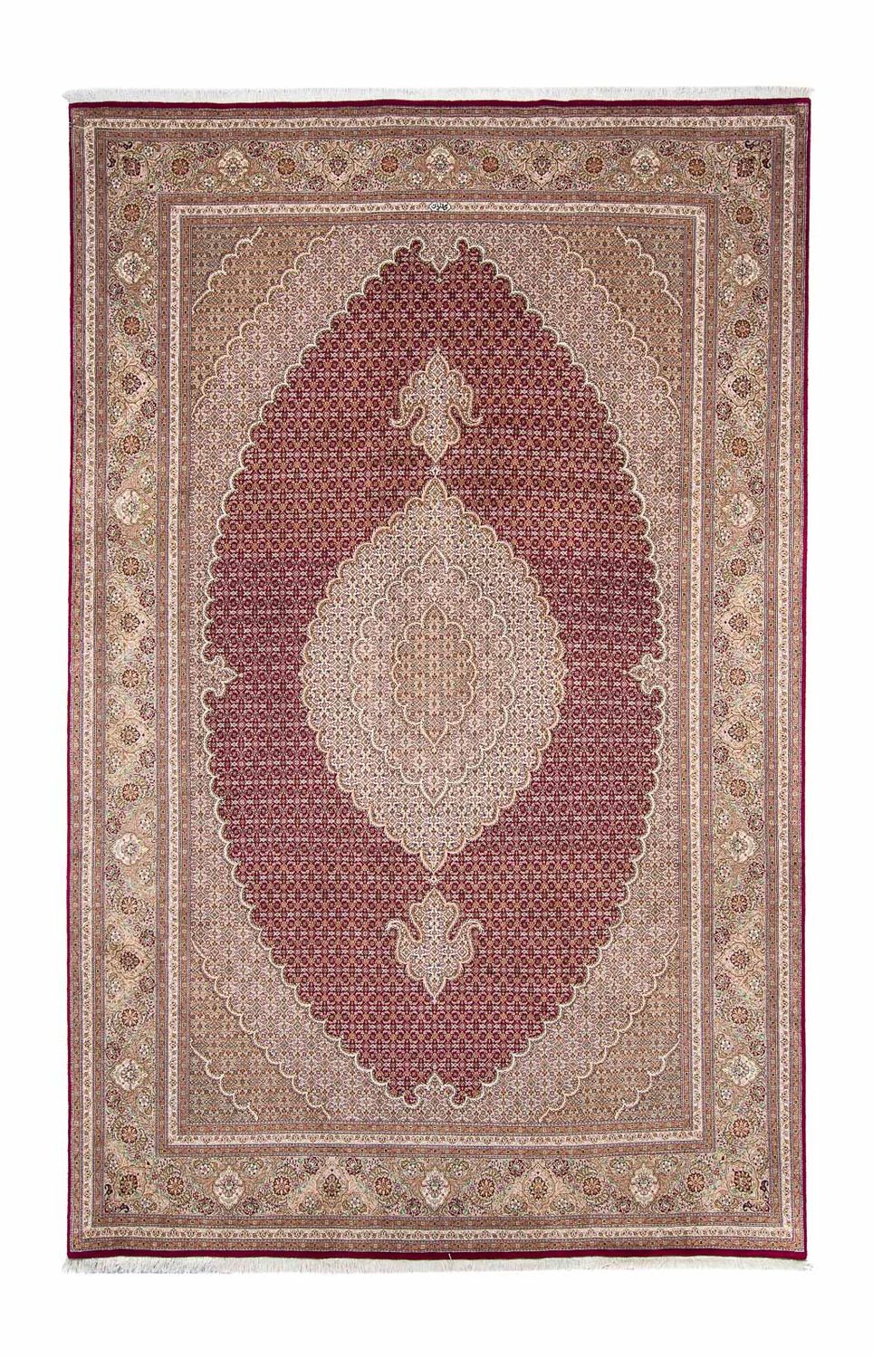 Tapis persan - Tabriz - 323 x 204 cm - rouge foncé