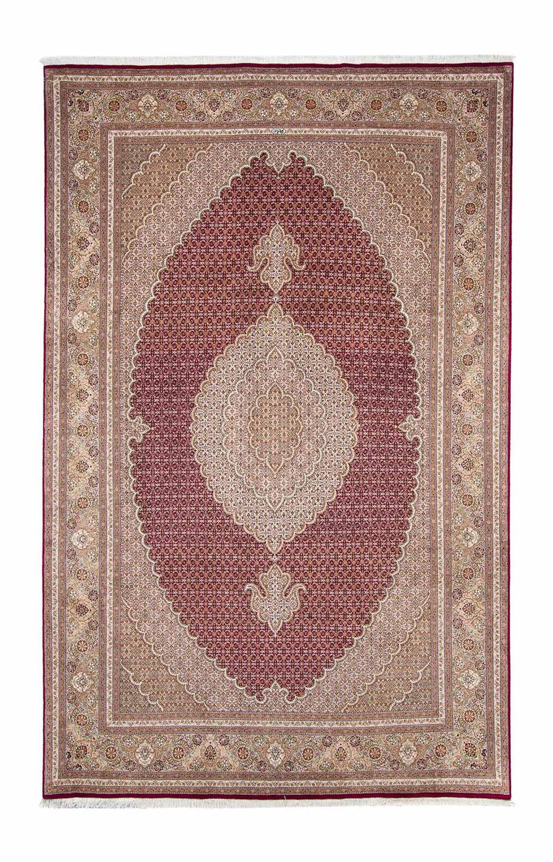 Tapis persan - Tabriz - 323 x 204 cm - rouge foncé