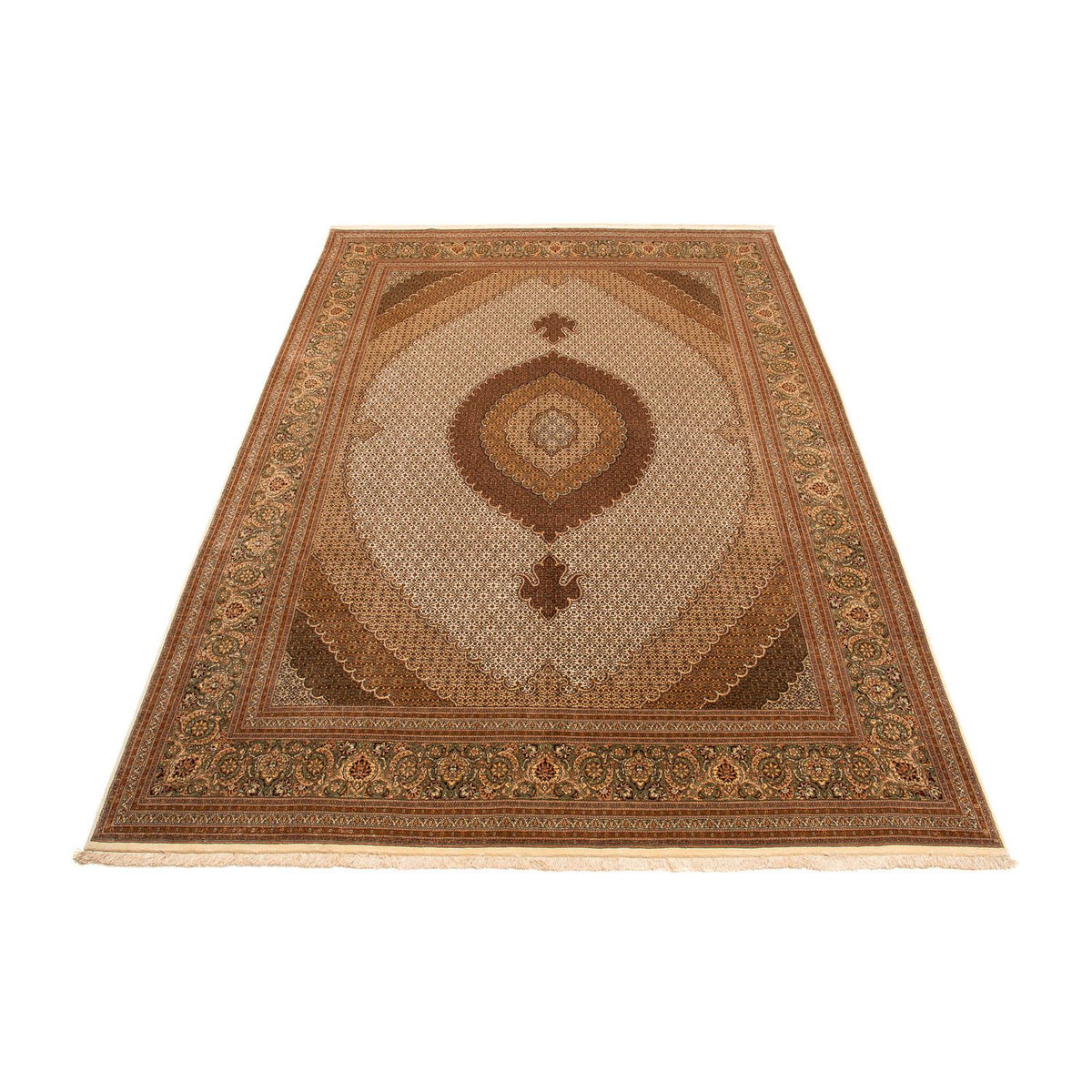 Tapis persan - Tabriz - 403 x 302 cm - marron clair