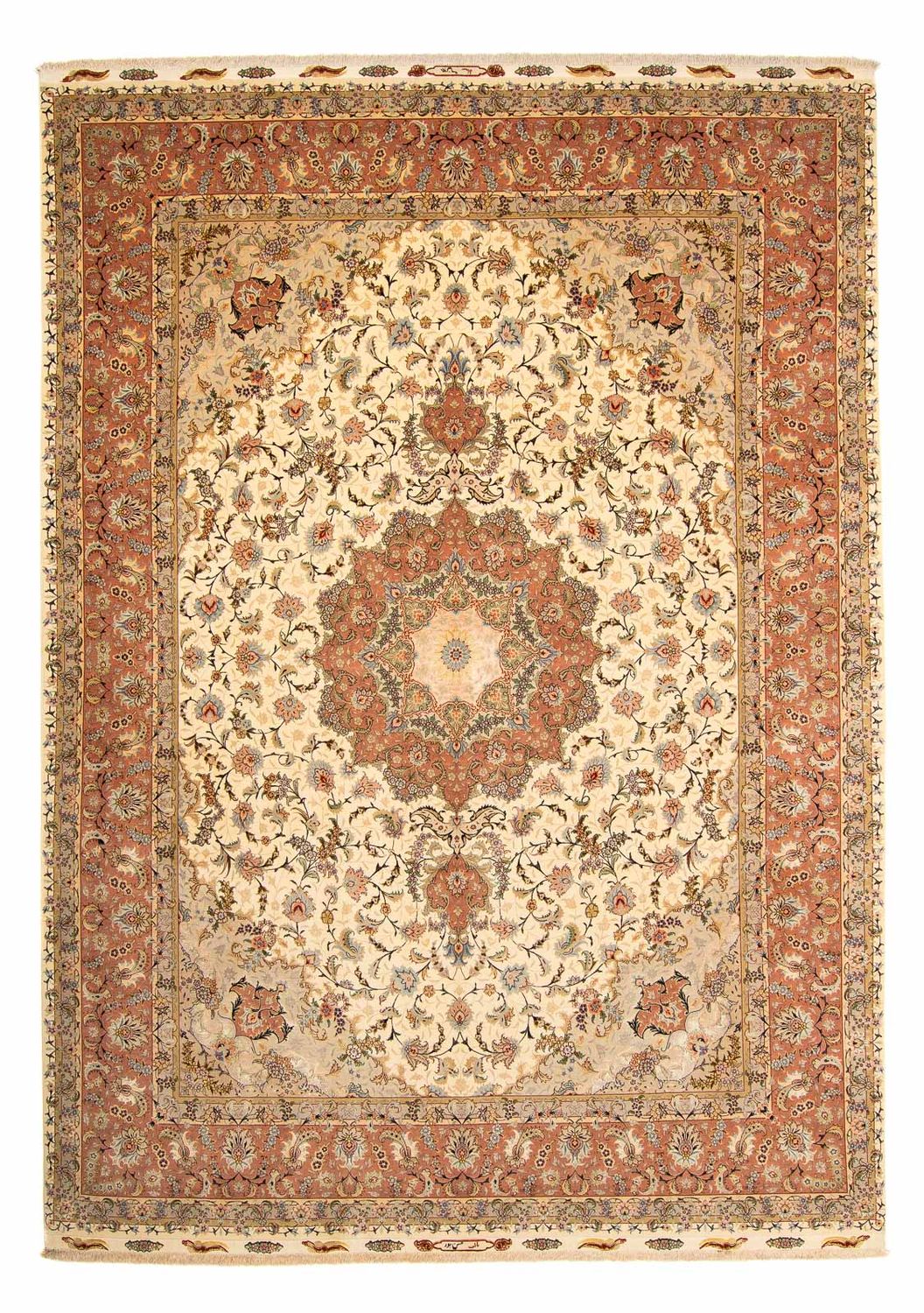 Tapis persan - Tabriz - Royal - 413 x 297 cm - marron
