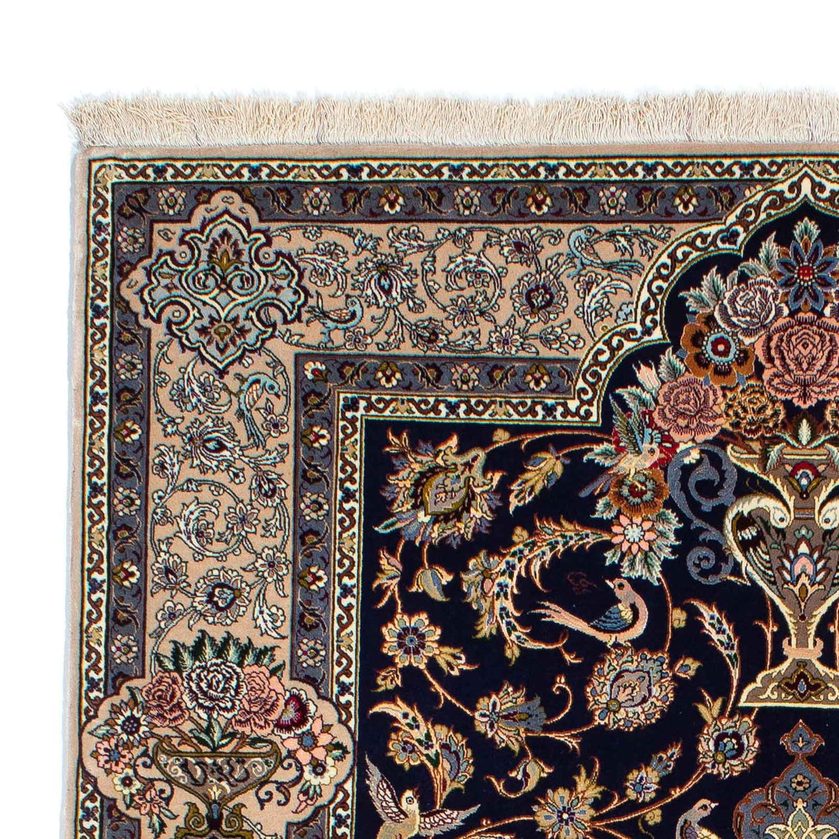 Tapis persan - Isfahan - Premium - 235 x 160 cm - bleu foncé