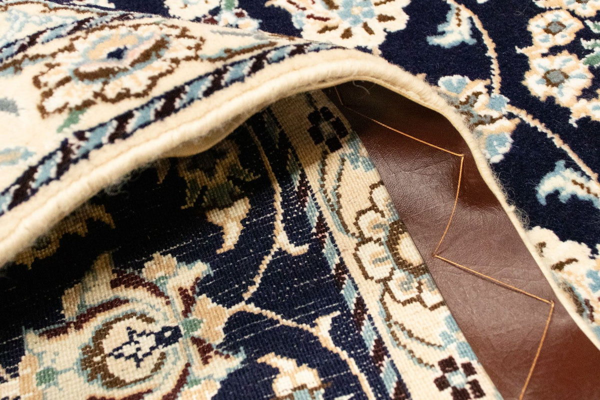 Tapis persan - Nain - Royal - 128 x 87 cm - bleu foncé