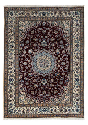 Tapis persan - Nain - Royal - 337 x 240 cm - rouge foncé