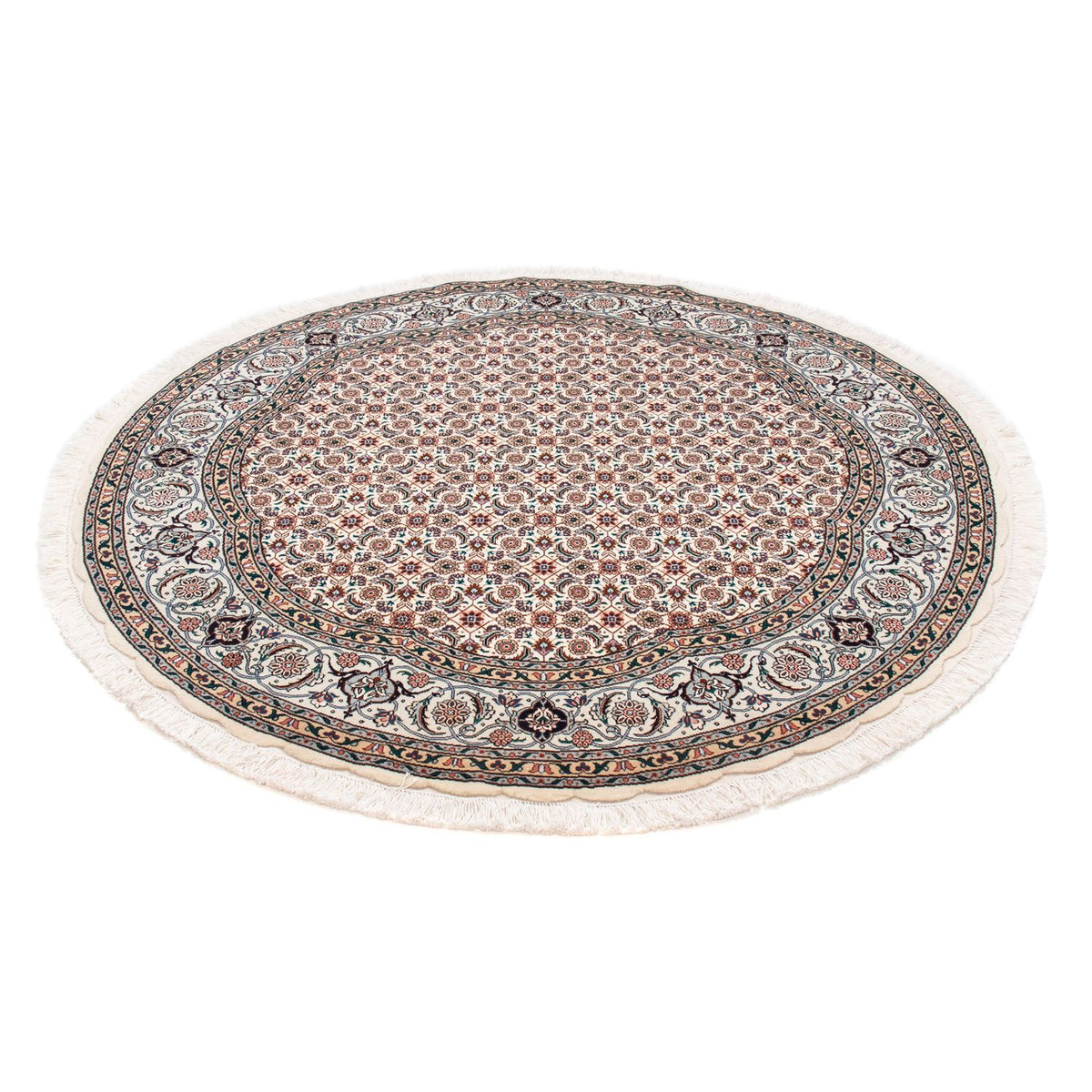 Tapis persan - Tabriz - Royal ronde  - 151 x 151 cm - beige