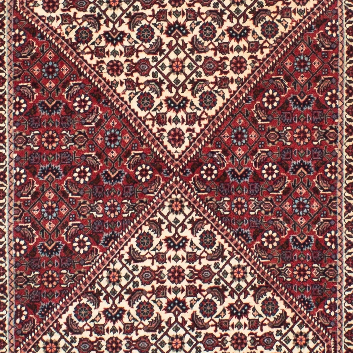 Tapis de couloir Tapis persan - Bidjar - 314 x 88 cm - rouge