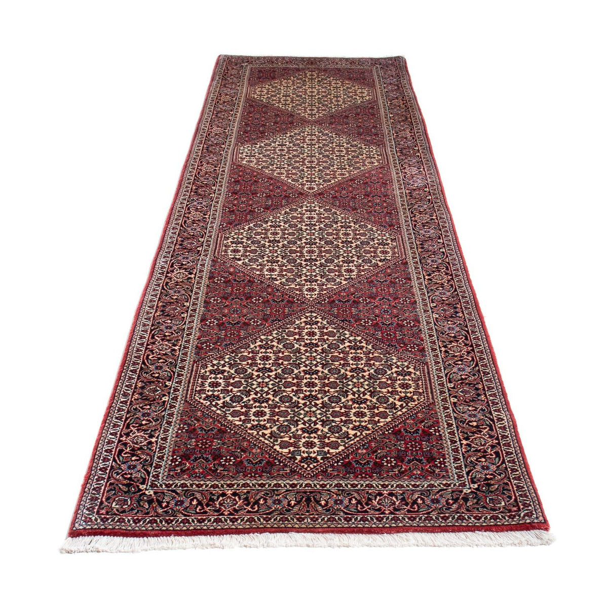 Tapis de couloir Tapis persan - Bidjar - 314 x 88 cm - rouge