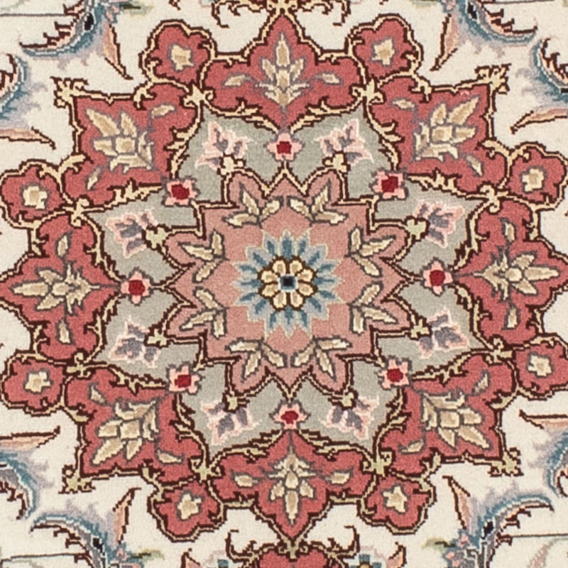 Tapis persan - Tabriz - Royal ronde  - 98 x 98 cm - beige
