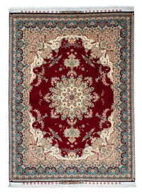 Tapis persan - Tabriz - Royal - 204 x 153 cm - rouge foncé