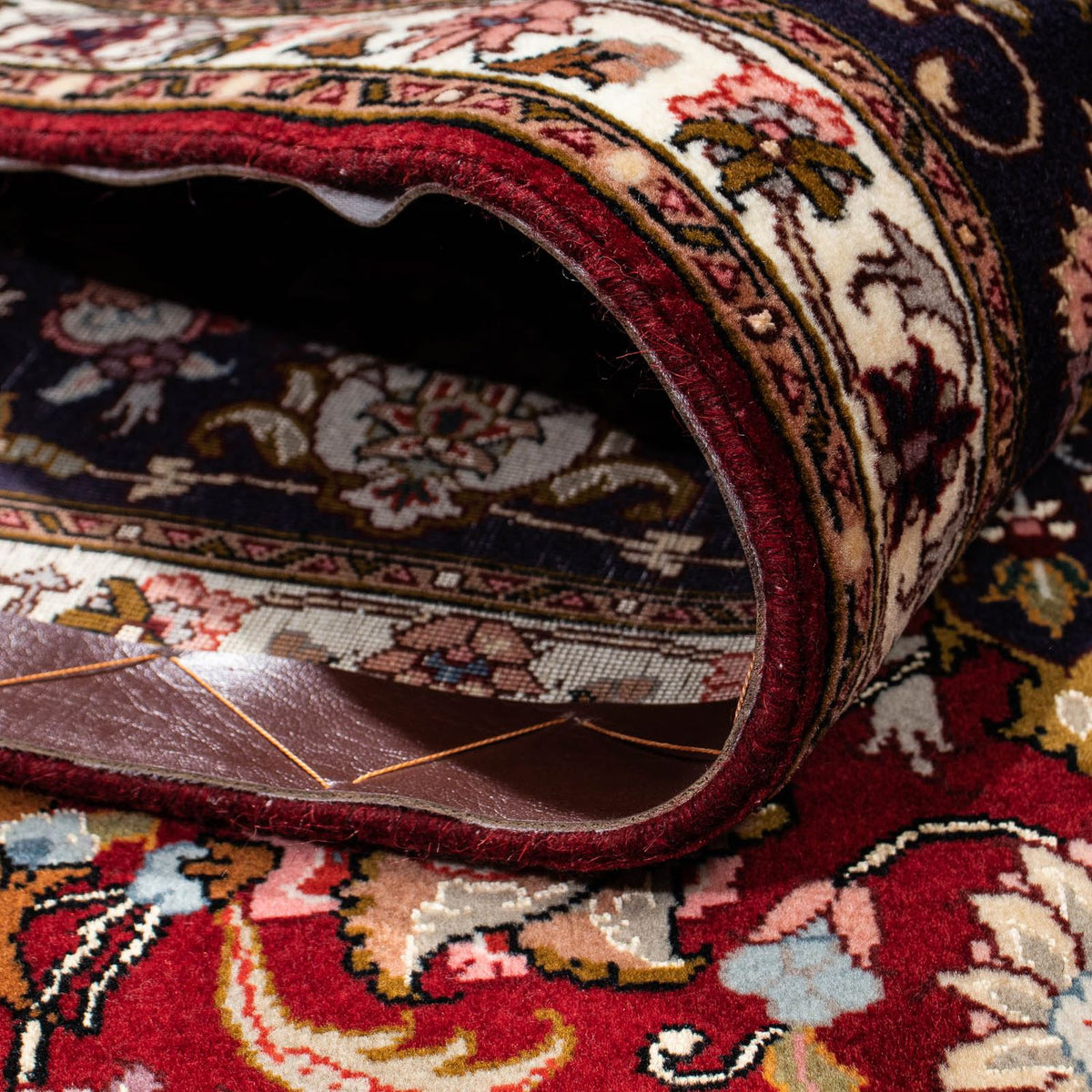 Tapis persan - Tabriz - Royal - 214 x 153 cm - rouge foncé