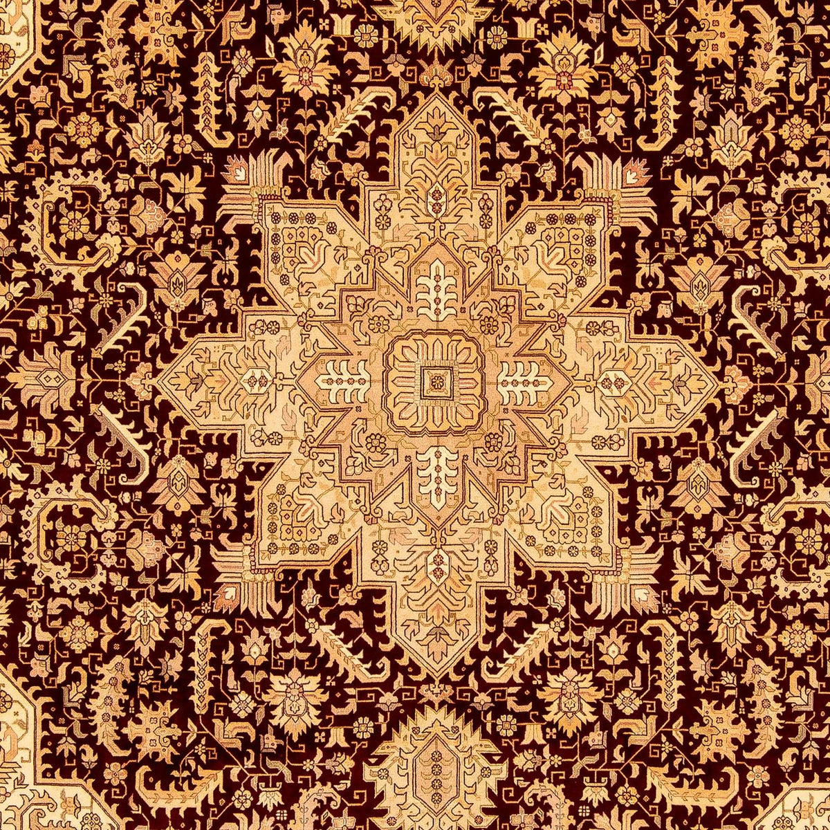 Tapis persan - Tabriz - Royal - 346 x 245 cm - marron clair
