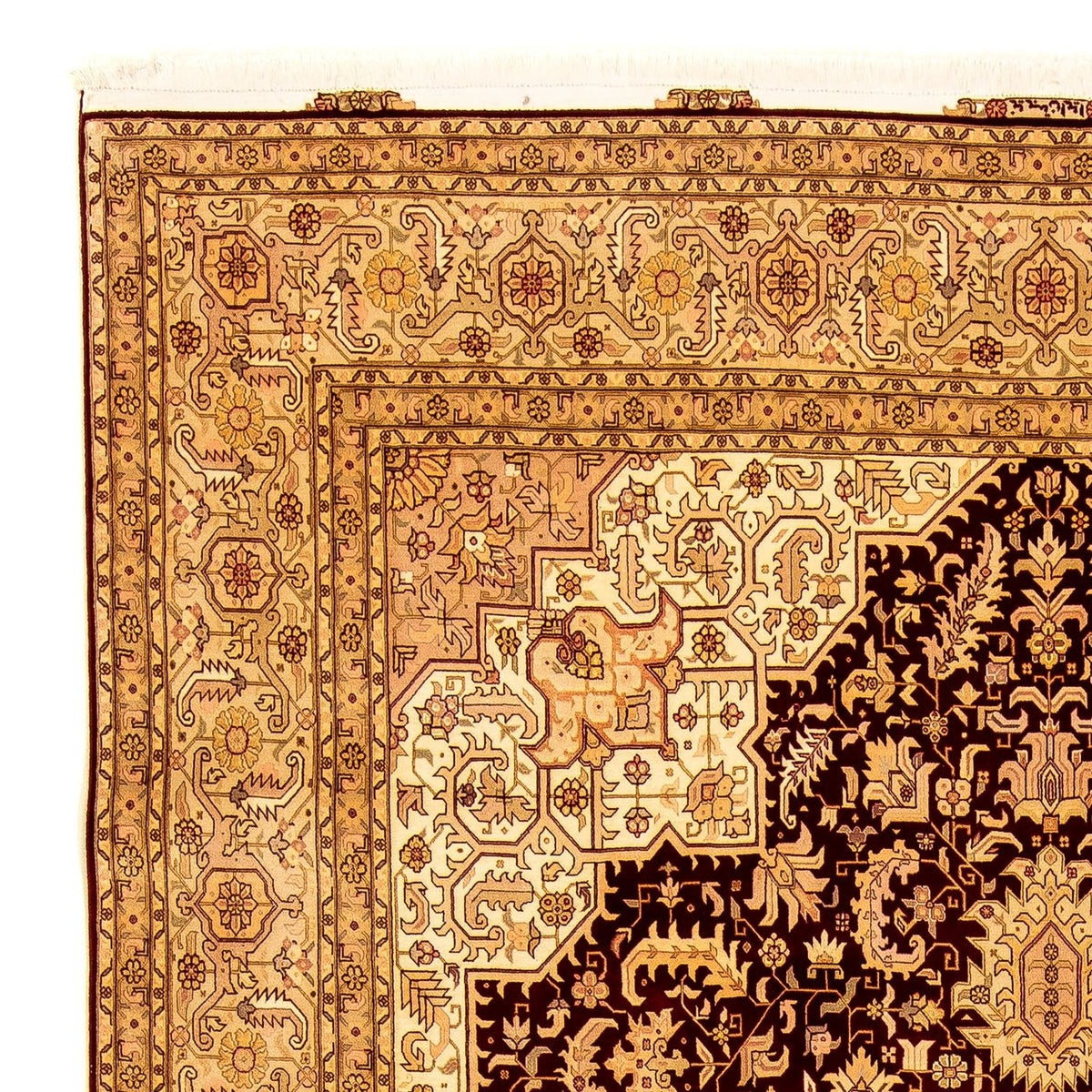 Tapis persan - Tabriz - Royal - 346 x 245 cm - marron clair