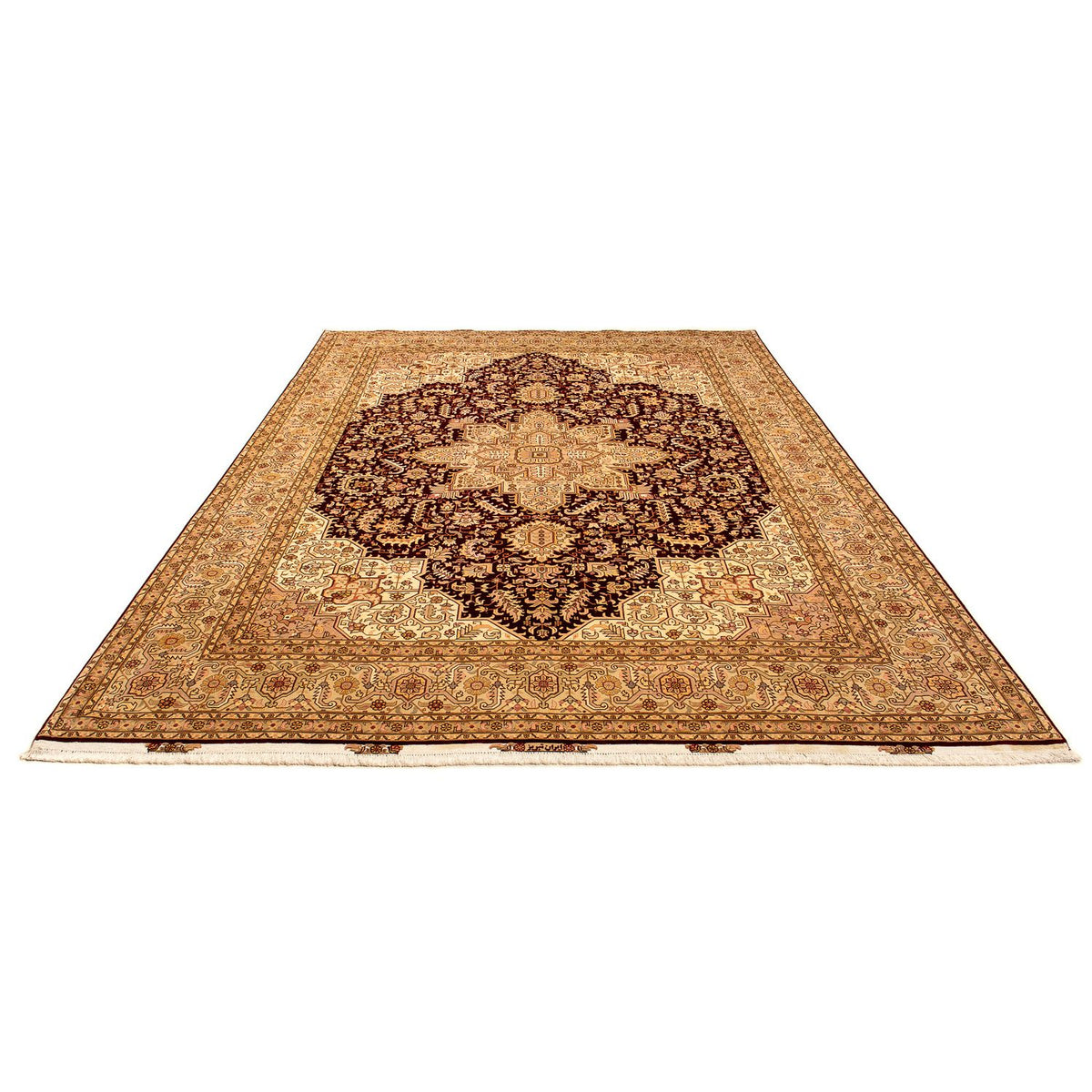 Tapis persan - Tabriz - Royal - 346 x 245 cm - marron clair