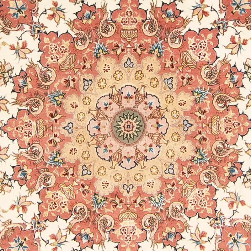 Tapis persan - Tabriz - Royal ronde  - 207 x 207 cm - beige