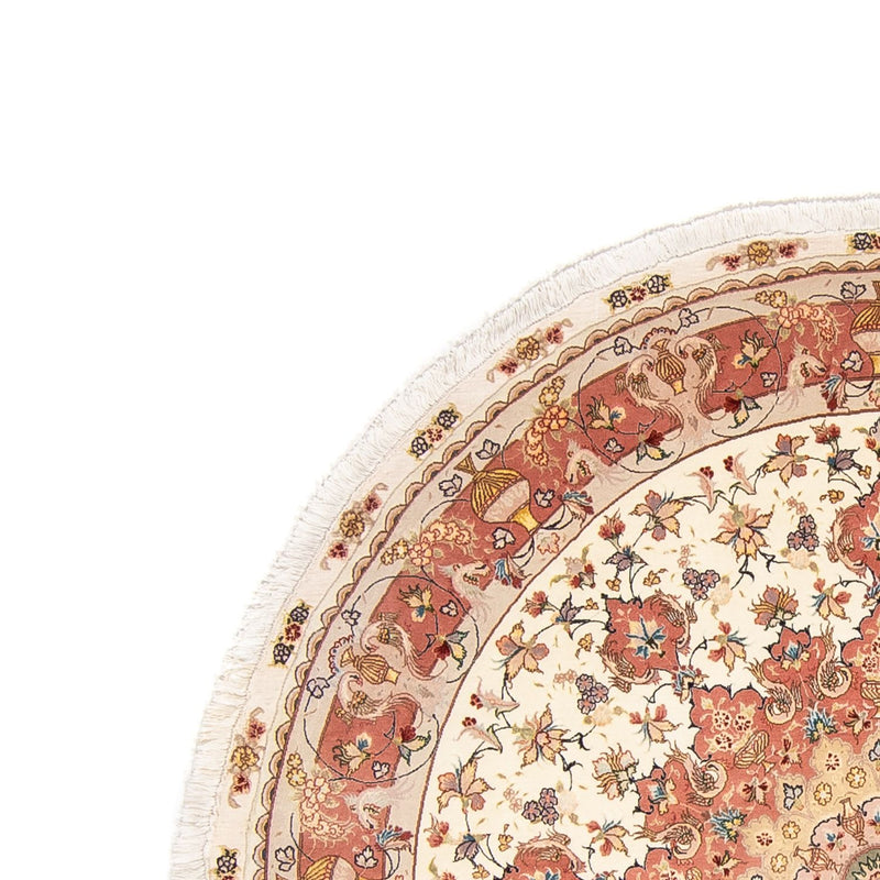 Tapis persan - Tabriz - Royal ronde  - 207 x 207 cm - beige