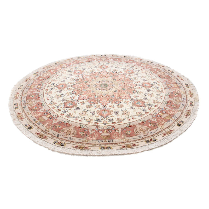 Tapis persan - Tabriz - Royal ronde  - 207 x 207 cm - beige
