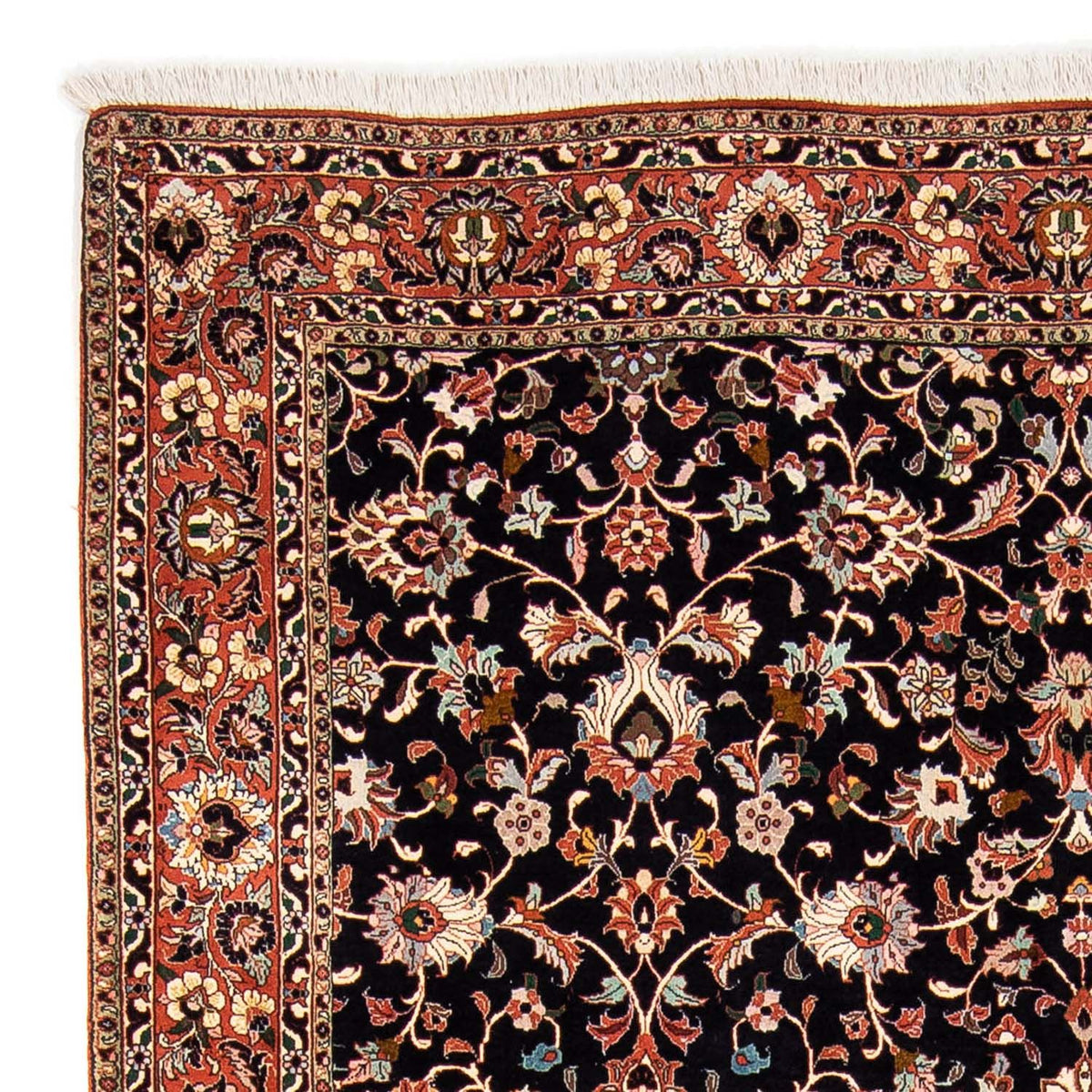 Tapis persan - Bidjar - 225 x 166 cm - bleu foncé