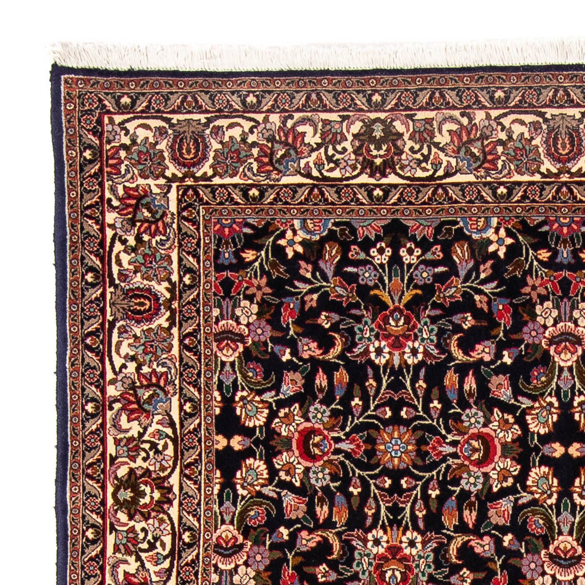 Tapis persan - Bidjar - 266 x 150 cm - bleu foncé