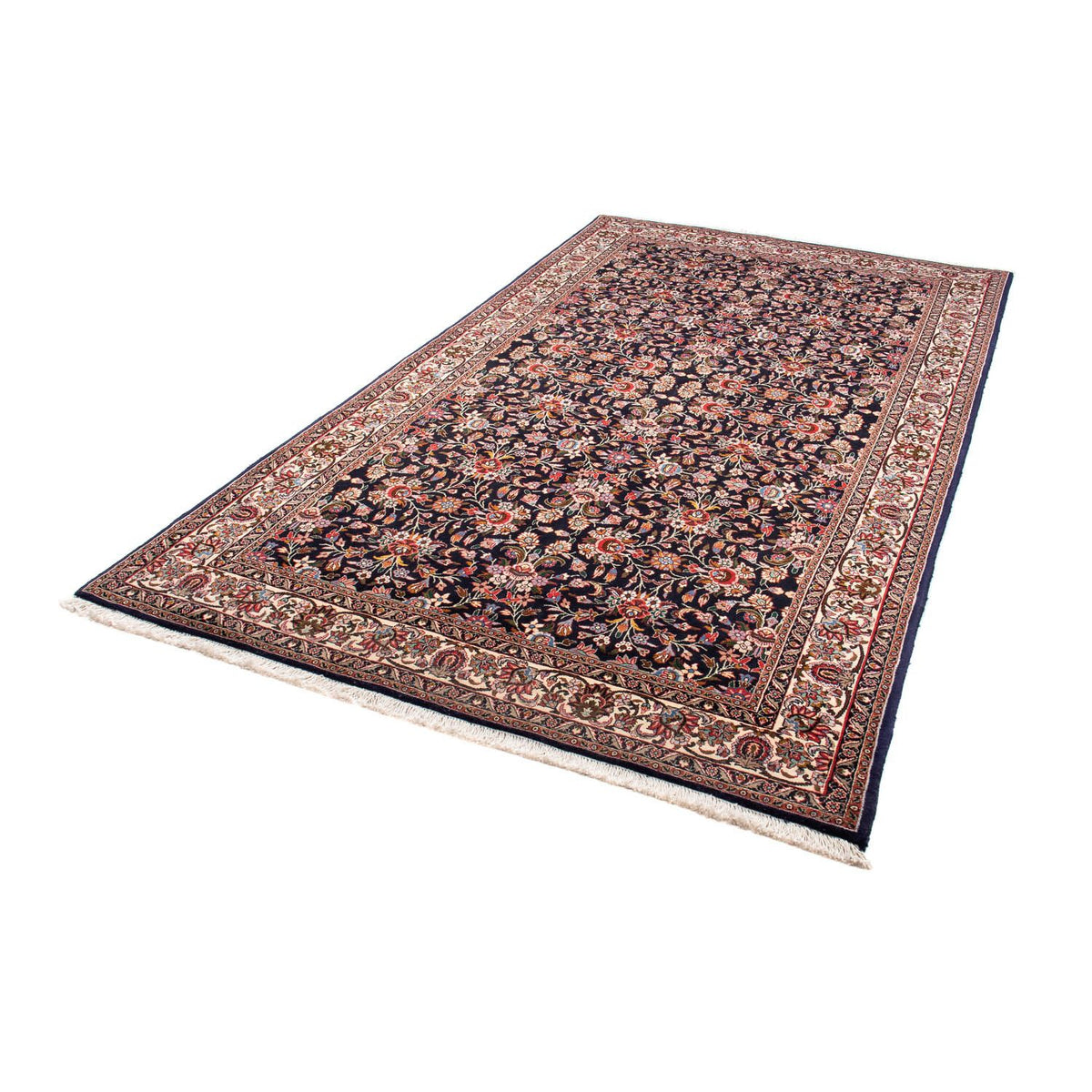 Tapis persan - Bidjar - 266 x 150 cm - bleu foncé