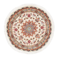 Tapis persan - Tabriz - Royal ronde  - 100 x 100 cm - beige