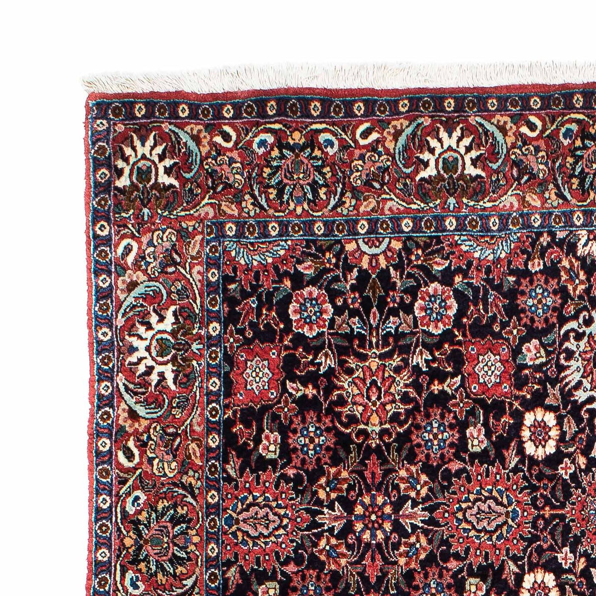 Tapis persan - Bidjar - 219 x 130 cm - bleu foncé