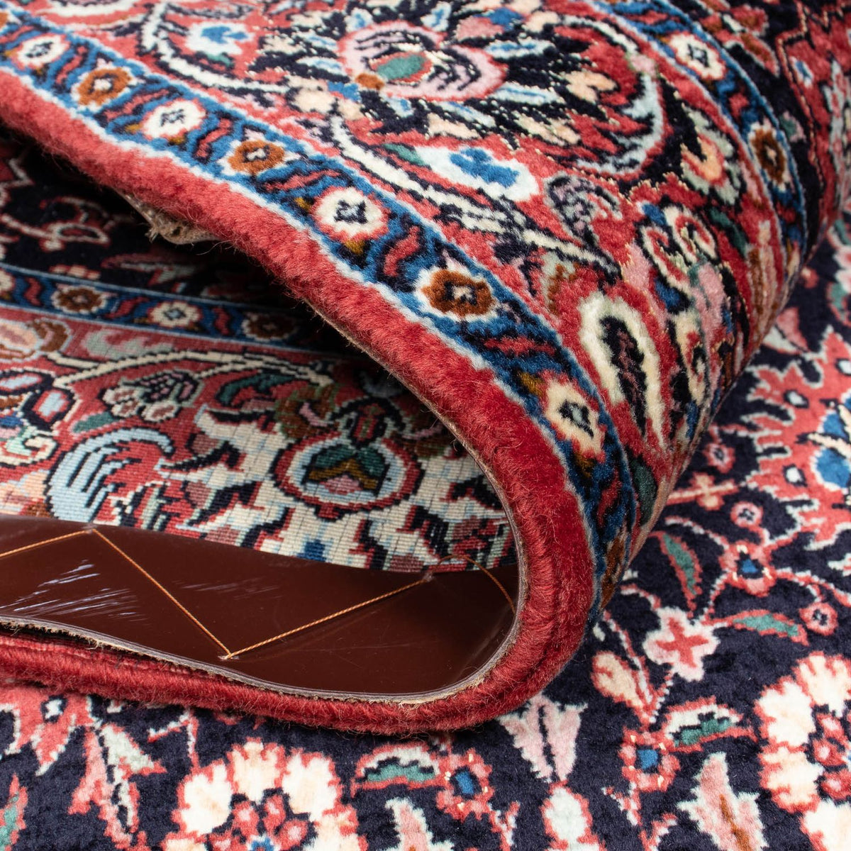 Tapis persan - Bidjar - 219 x 130 cm - bleu foncé