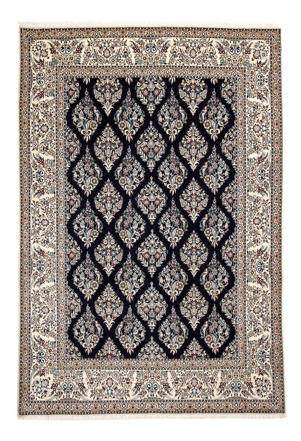 Tapis persan - Nain - Premium - 300 x 207 cm - bleu foncé