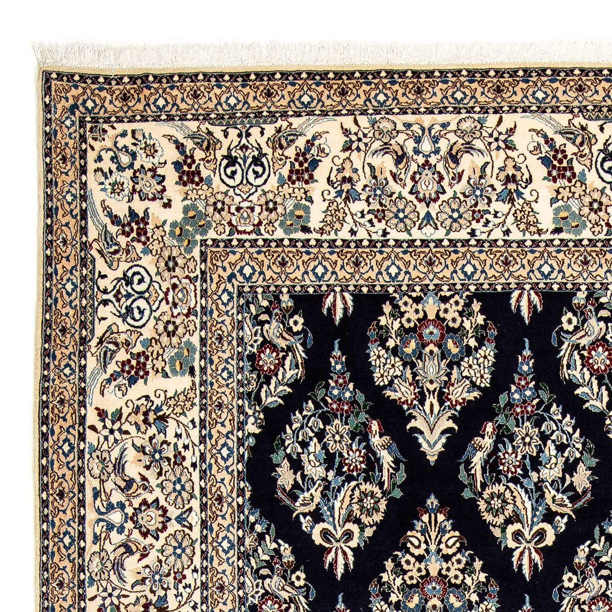 Tapis persan - Nain - Premium - 300 x 207 cm - bleu foncé