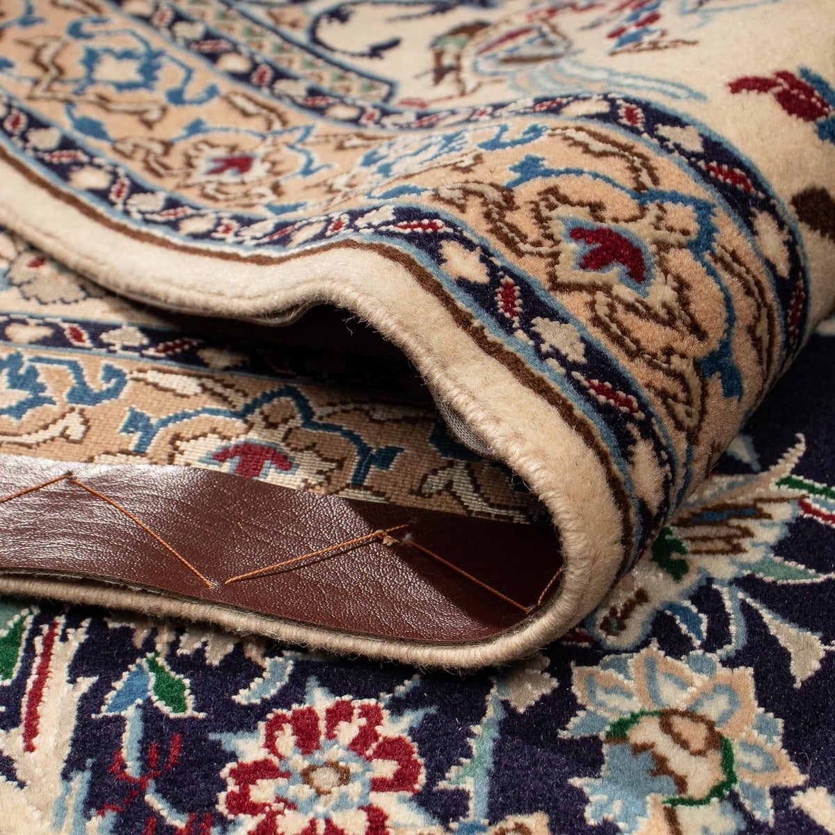 Tapis persan - Nain - Premium - 300 x 207 cm - bleu foncé