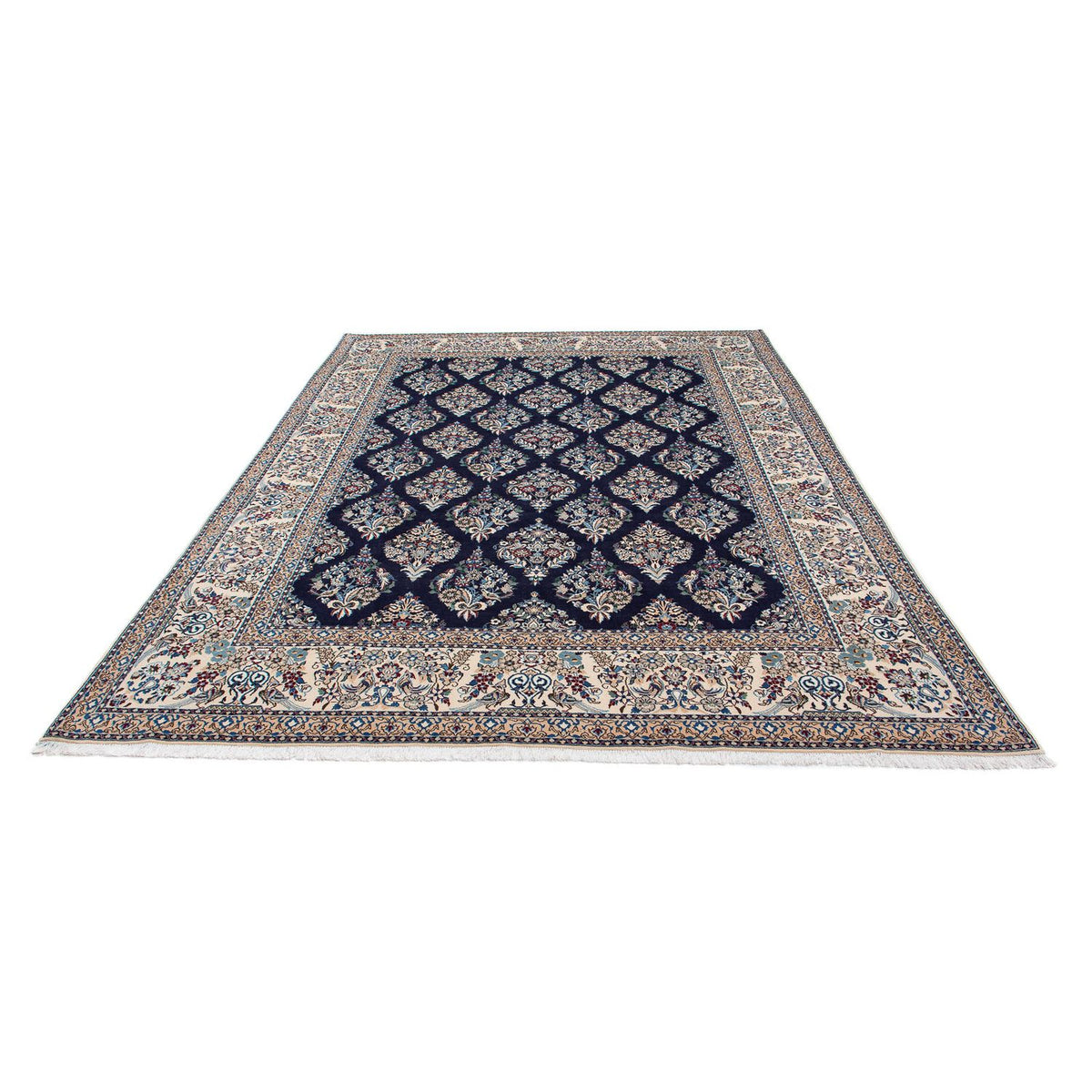 Tapis persan - Nain - Premium - 300 x 207 cm - bleu foncé