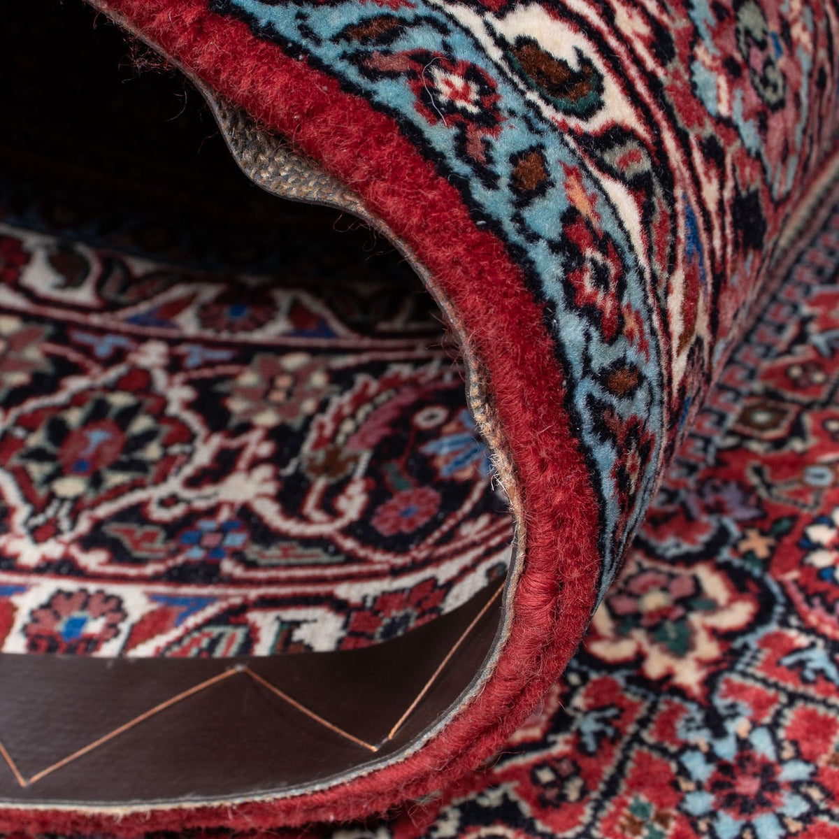 Tapis persan - Bidjar - 203 x 130 cm - rouge clair