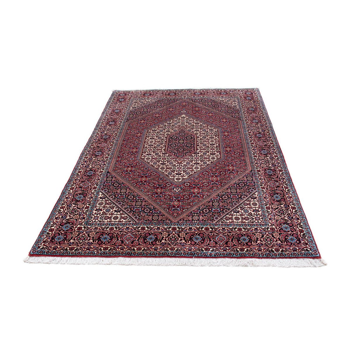 Tapis persan - Bidjar - 203 x 130 cm - rouge clair