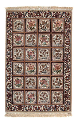 Tapis persan - Isfahan - Premium - 103 x 70 cm - marron clair